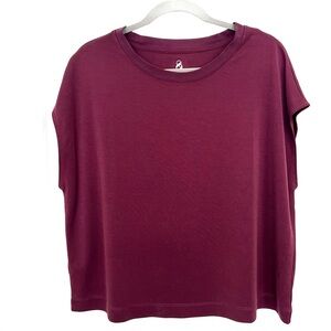 Lou & Grey Short Sleeve Burgundy Tee